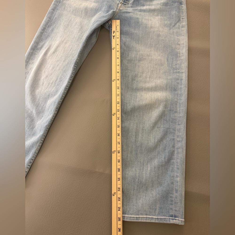 MOTHER Light Blue Straight-Leg Jeans TOMCAT Ankle Jeans Buttonfly (M-3) - Picture 11 of 16
